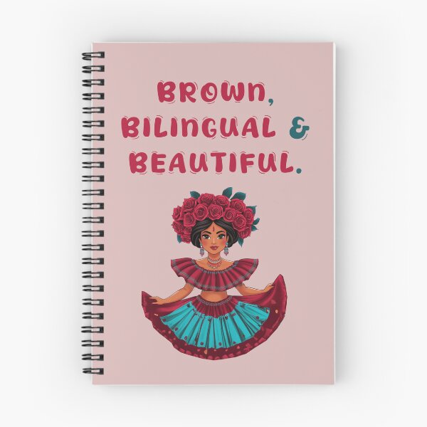 Item preview, Brown bilingual and beautiful. positive self love quotes designed and sold by La Loca.