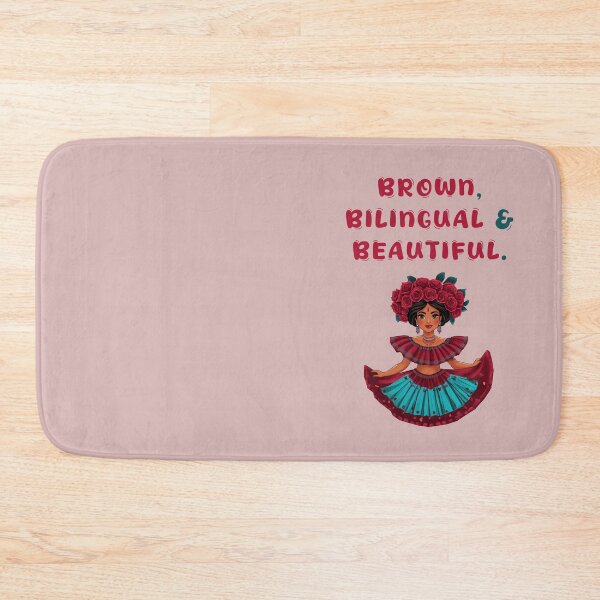 Item preview, Brown bilingual and beautiful. positive self love quotes designed and sold by La Loca.