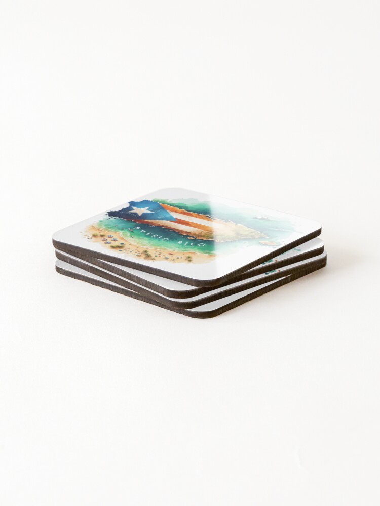 Thumbnail 4 of 5, Coasters (Set of 4), Puerto Rico designed and sold by devonclemon.