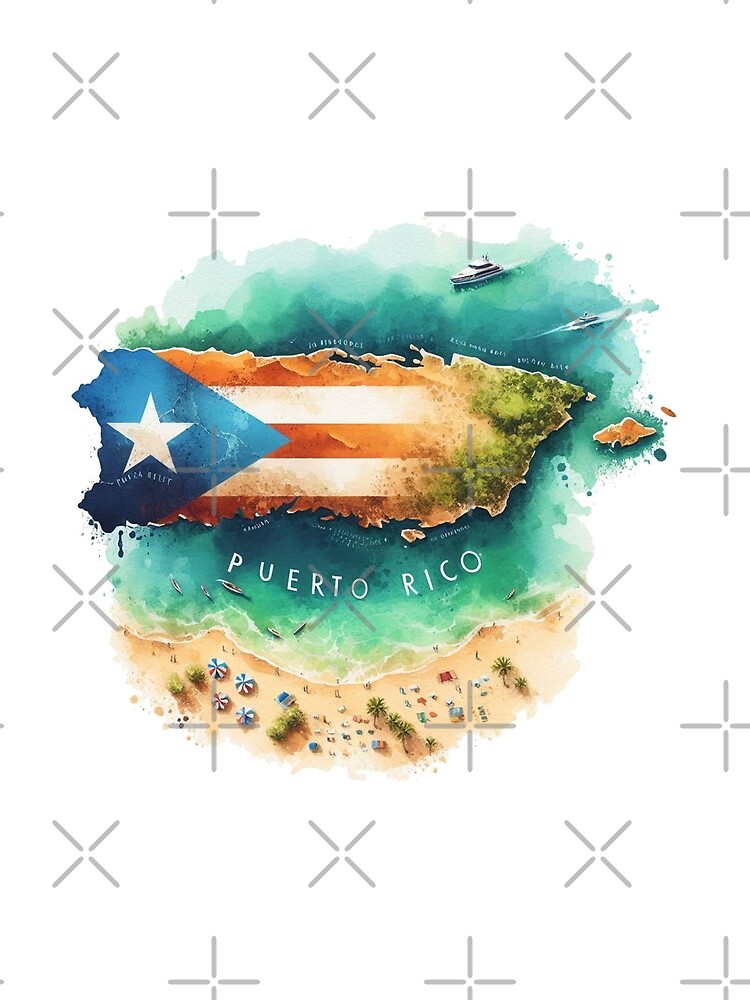 Thumbnail 3 of 3, Scarf, Puerto Rico designed and sold by devonclemon.