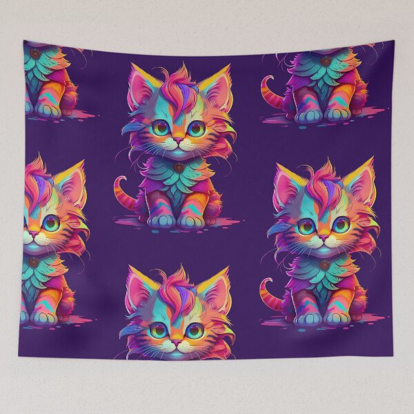 Item preview, Cute Fluffy Cat - Colorful Style - Character Collection designed and sold by monkeybusiness.pt.