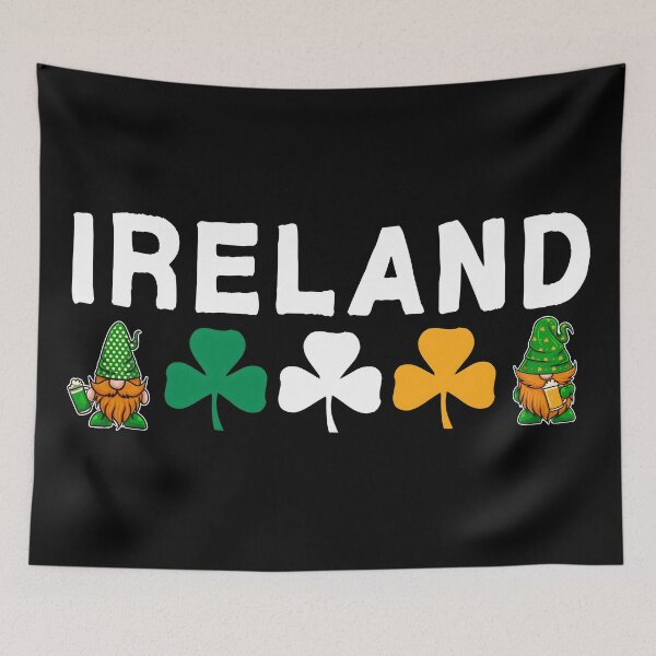 Item preview, Leprechauns Embrace Shamrocks Ireland Flag designed and sold by HolidayT-Shirts.