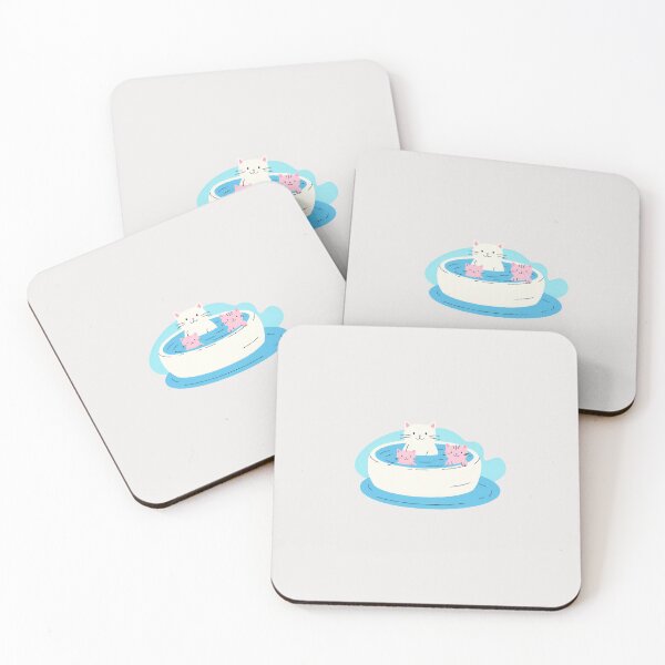 Item preview, CATS IN THE POOL, CAT, POOL designed and sold by GOLDENGARDENART.