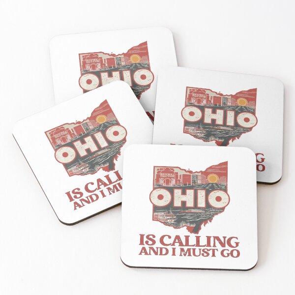 Item preview, Travel quote Ohio is calling and I must go: Vintage travel poster from Ohio – Minimal retro adventure in the city of the Rock & Roll Hall of Fame designed and sold by pod24.