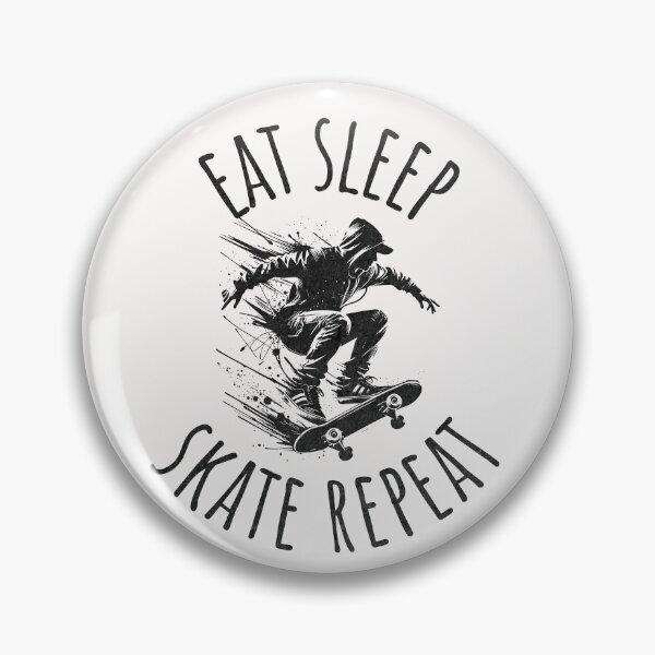 Item preview, Eat Sleep Skate Repeat Skateboard Quote designed and sold by ZeptepiTrends.
