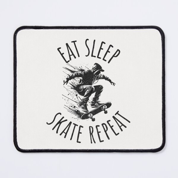 Item preview, Eat Sleep Skate Repeat Skateboard Quote designed and sold by ZeptepiTrends.