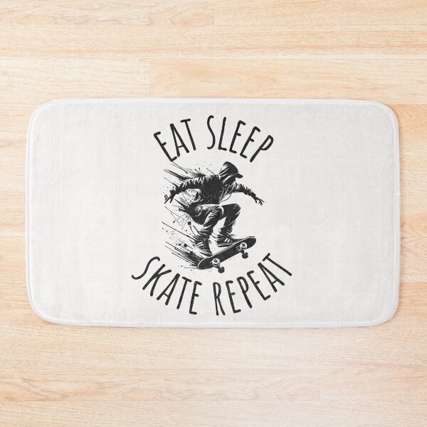 Item preview, Eat Sleep Skate Repeat Skateboard Quote designed and sold by ZeptepiTrends.