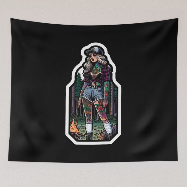 Item preview, Woman on a Solo Camping Trip designed and sold by PinUpPizzazz.