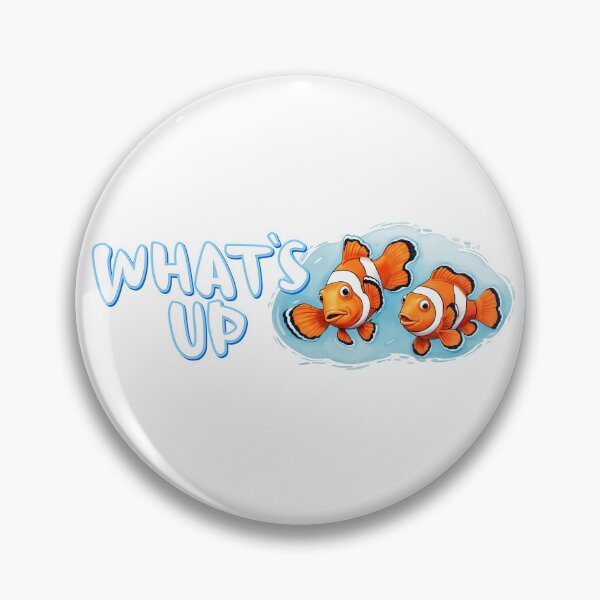 Item preview, Clownfishes with WHAT`S UP greetings in cartoon drawing style. Underwater artwork. designed and sold by Andrey-Myagkov.
