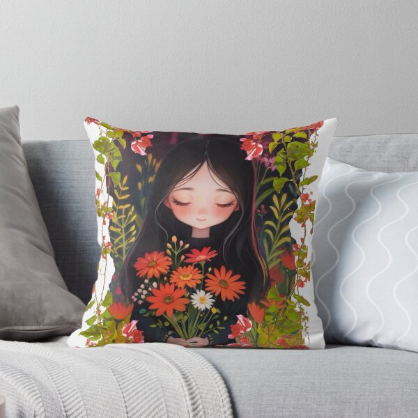 Item preview, Hermosa niña con flores designed and sold by Alinarosa.