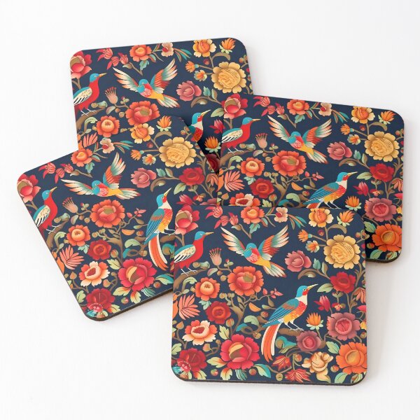 Item preview, Otomi birds and flowers designed and sold by edleon.
