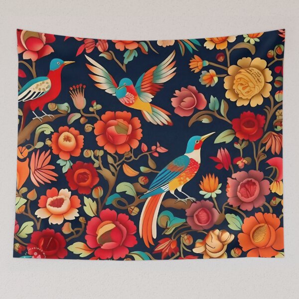 Item preview, Otomi birds and flowers designed and sold by edleon.