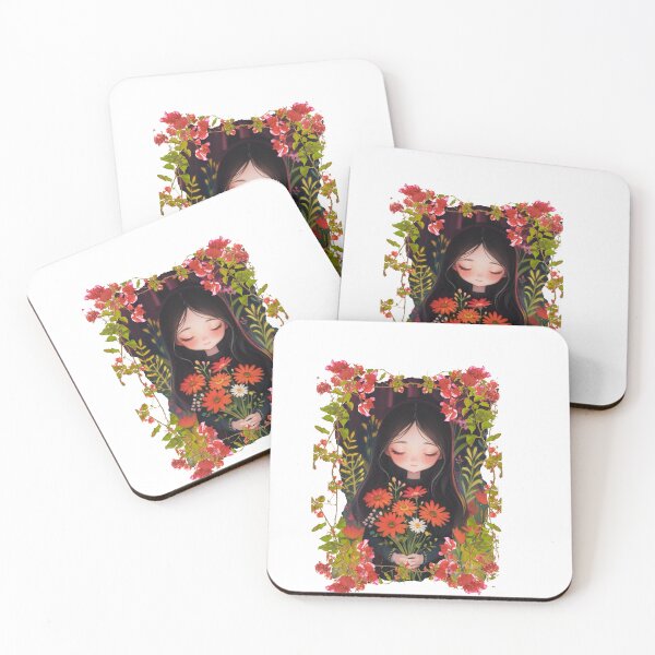 Item preview, Hermosa niña con flores designed and sold by Alinarosa.