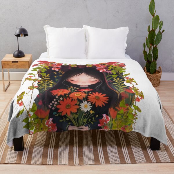 Item preview, Hermosa niña con flores designed and sold by Alinarosa.