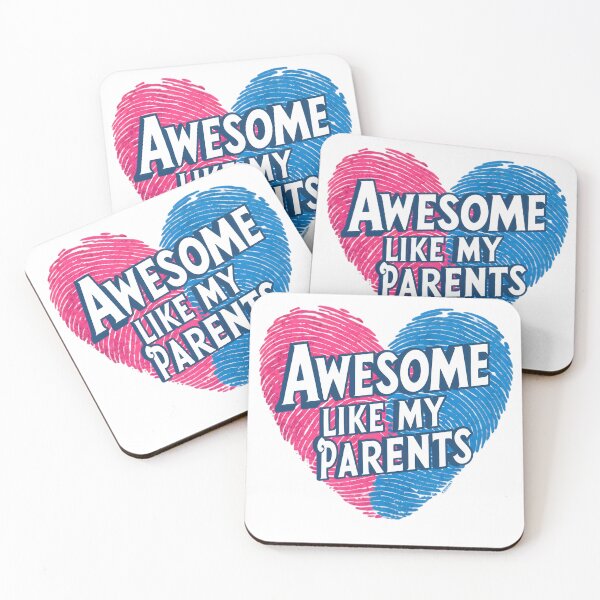 Item preview, Awesome like my parents with heart-shaped double fingerprint designed and sold by mood-draftsman.