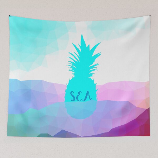 Item preview, Sunny Sea Pineapple Geometric Summer Vibes designed and sold by oursunnycdays.