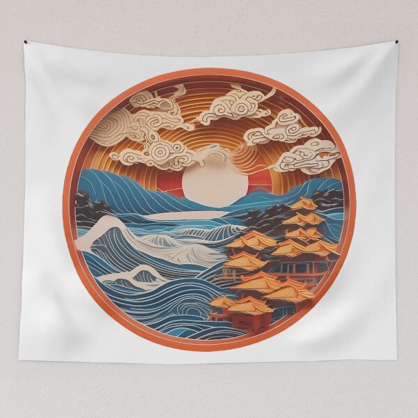 Item preview, Woodblock Wave designed and sold by zoughlal.