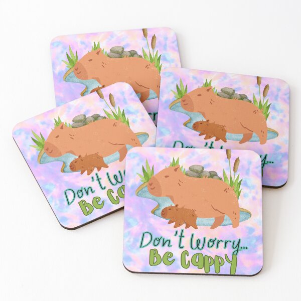 Item preview, Don't Worry Be Cappy Tie Dye Watercolor designed and sold by CrystalWillette.