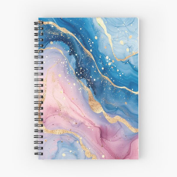 Item preview, Abstract Liquid Marble Pattern - Blue, Pink & Gold  designed and sold by Cygnus-Designs.