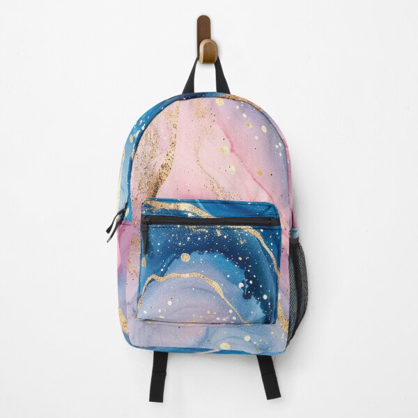 Item preview, Abstract Liquid Marble Pattern - Blue, Pink & Gold  designed and sold by Cygnus-Designs.