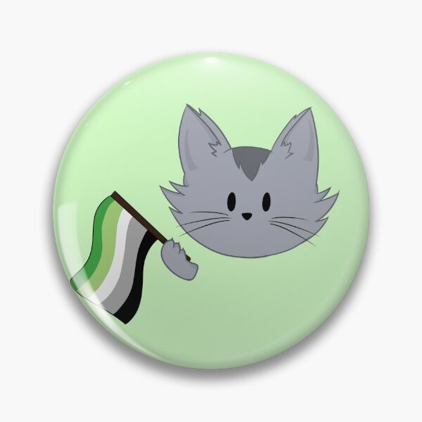Item preview, Aromantic Pride Flag Cat designed and sold by InkMoonFox.