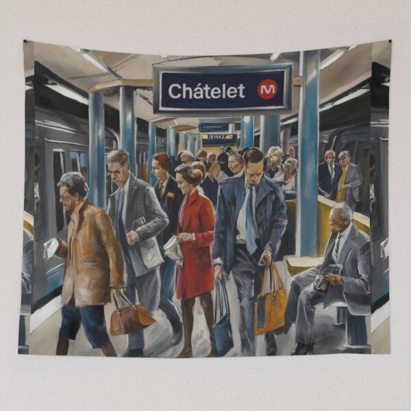 Item preview, Paris Metro Station at Châtelet. Art By Carraann  designed and sold by CARRAANN.