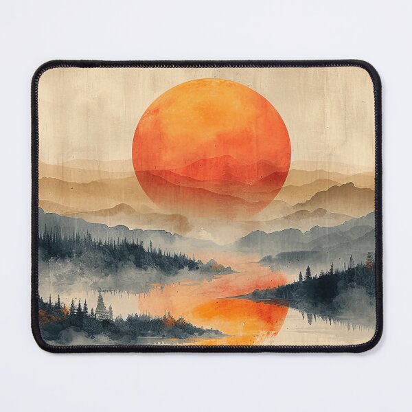 Item preview,   boho mountain with sun whimsical. designed and sold by garden-secret.