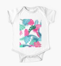 Tropical flowers dark One Piece - Short Sleeve