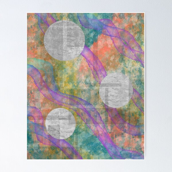 Item preview, Abstract Octopus & 3 Moons designed and sold by OddityMedia.