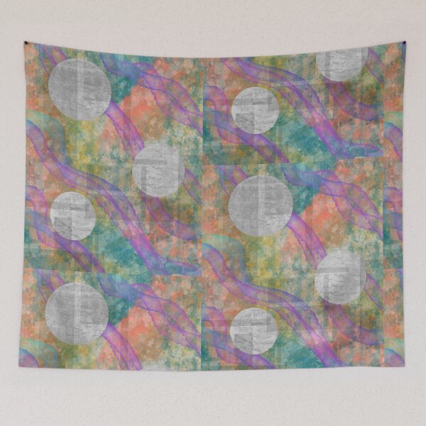 Item preview, Abstract Octopus & 3 Moons designed and sold by OddityMedia.