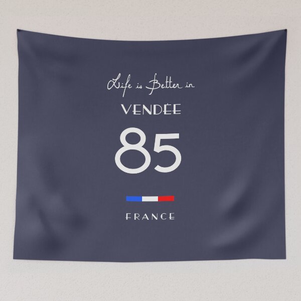 Aperçu de l'œuvre La vie est meilleure en VENDÉE Numéro 85 Poitou Loire France créée et vendue par frenchsalsa.
