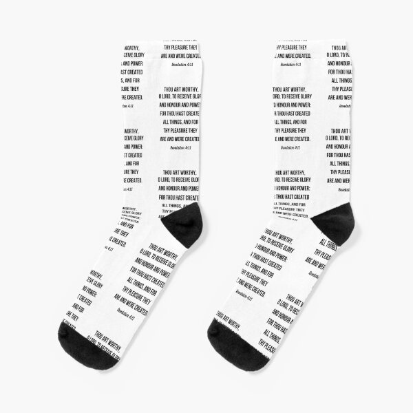 Item preview, Revelation 4:11 Thou art Worthy, O Lord, to Receive Glory KJV Gift Black Text designed and sold by For His  Glory.