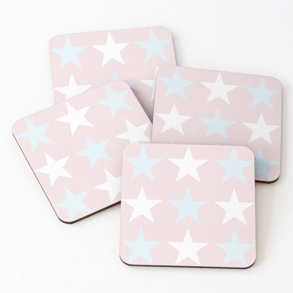 Item preview, Large PALE BLUE, WHITE and PALE PINK STARS designed and sold by RachelMacht.
