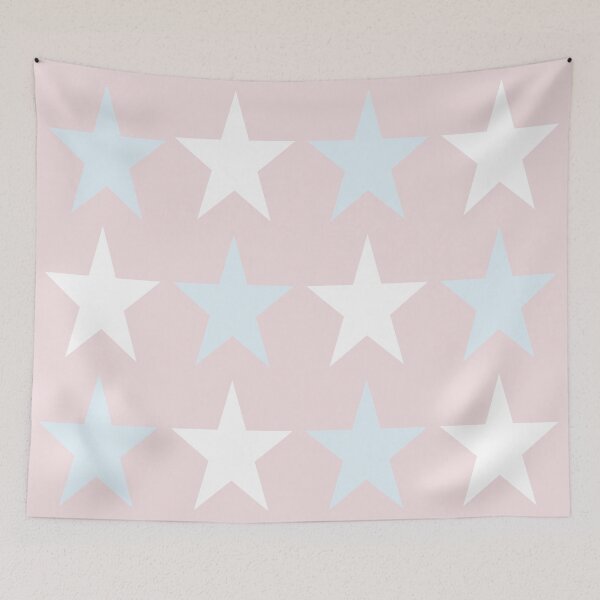 Item preview, Large PALE BLUE, WHITE and PALE PINK STARS designed and sold by RachelMacht.