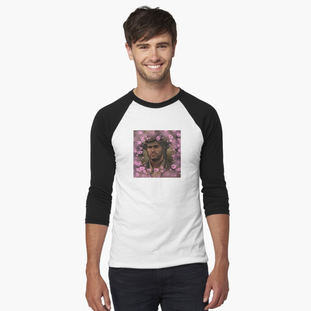 Vista previa del artículo con la obra «Camiseta ¾ estilo béisbol», diseñado y vendido por BreadIsGay.