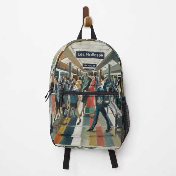 Item preview, Vibrant Paris Metro Station Painting at Les Halles designed and sold by CARRAANN.