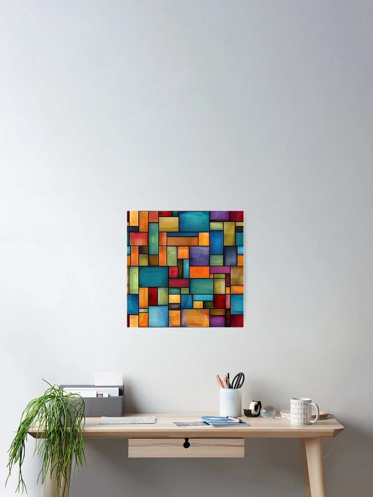Thumbnail 2 of 3, Poster, Abstract Geometric Pattern designed and sold by PMGDigital.