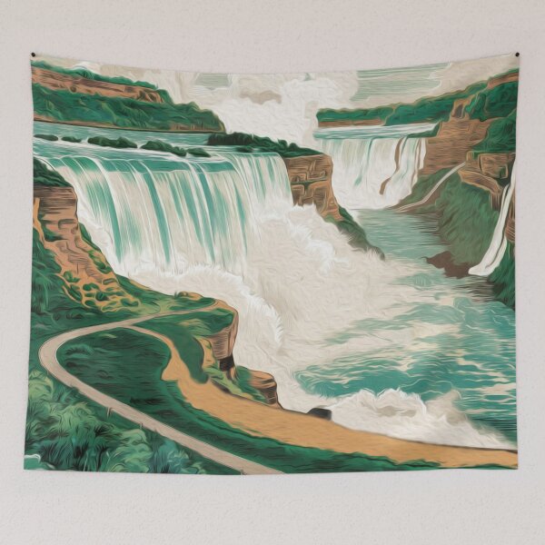 Item preview, vintage watercolor Niagara Falls, Ontario, Canada  designed and sold by SOUFIANE1991.