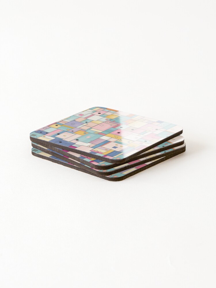Thumbnail 4 of 5, Coasters (Set of 4), Abstract Geometric Pattern designed and sold by PMGDigital.