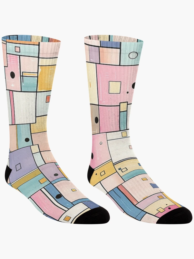 Thumbnail 3 of 5, Socks, Abstract Geometric Pattern designed and sold by PMGDigital.