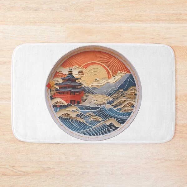 Item preview, Serene Japanese Pagoda in Sunrise - Paper designed and sold by zoughlal.