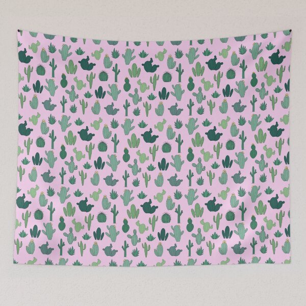 Item preview, Cactus Art Cactus Pattern for Nature Lovers Baby Pink Color designed and sold by planception.