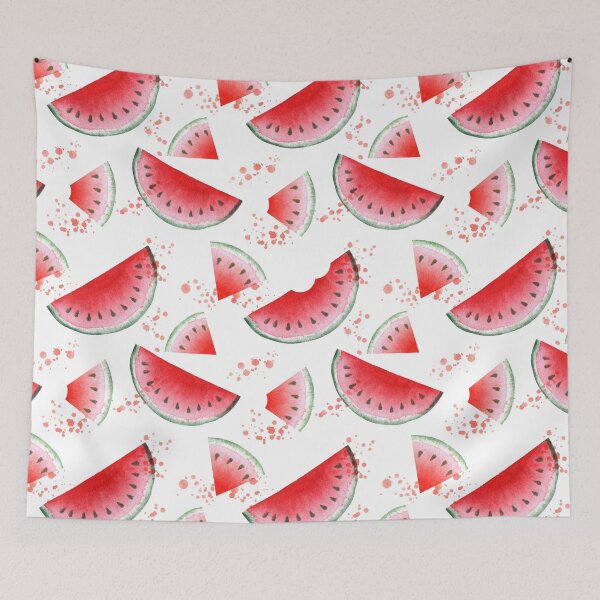 Item preview, Juicy watermelon watercolor painting  designed and sold by ksanask.