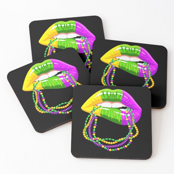 Item preview, Mardi Gras Lips Queen Beads outfit for women Carnival designed and sold by NUMAcreations.