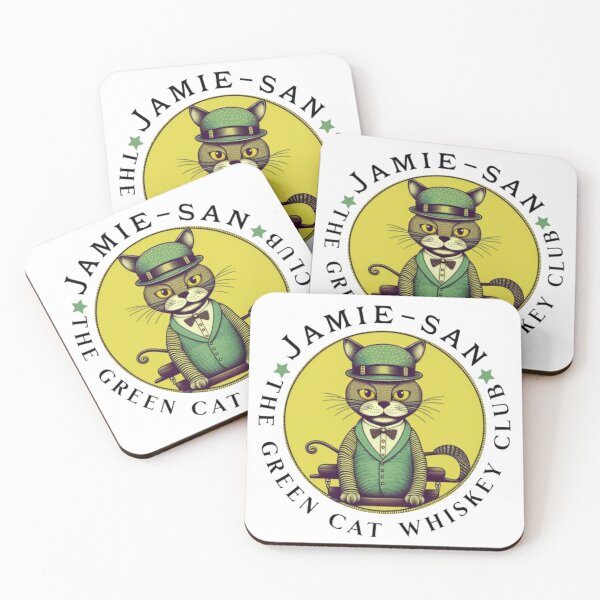 Item preview, The Official Jamie-San Green Cat Whiskey Club designed and sold by pokdbear.
