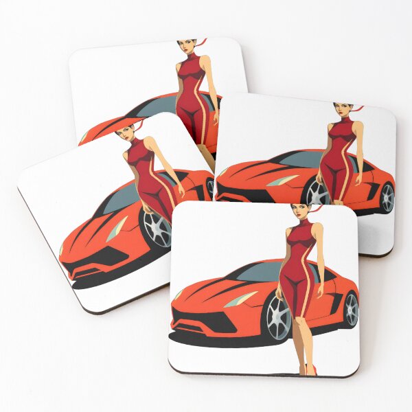 Item preview, woman & car,vector style,isolated designed and sold by Creative88Art.