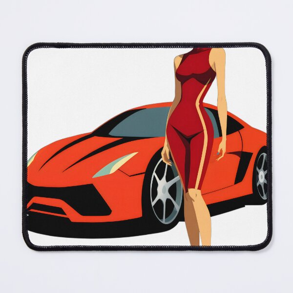 Item preview, woman & car,vector style,isolated designed and sold by Creative88Art.