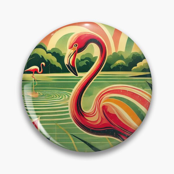 Item preview, "Retro Reverie: Flamingo's Paradise" designed and sold by MindVibe.