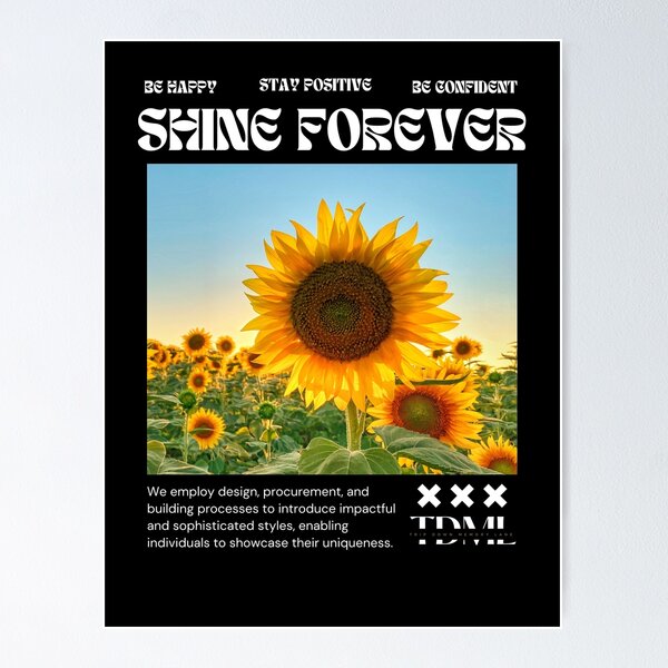Item preview, Shine Forever - Be happy, Stay Positive, Be Confident designed and sold by PaskoStudio.