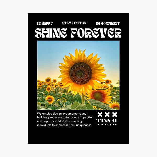 Item preview, Shine Forever - Be happy, Stay Positive, Be Confident designed and sold by PaskoStudio.